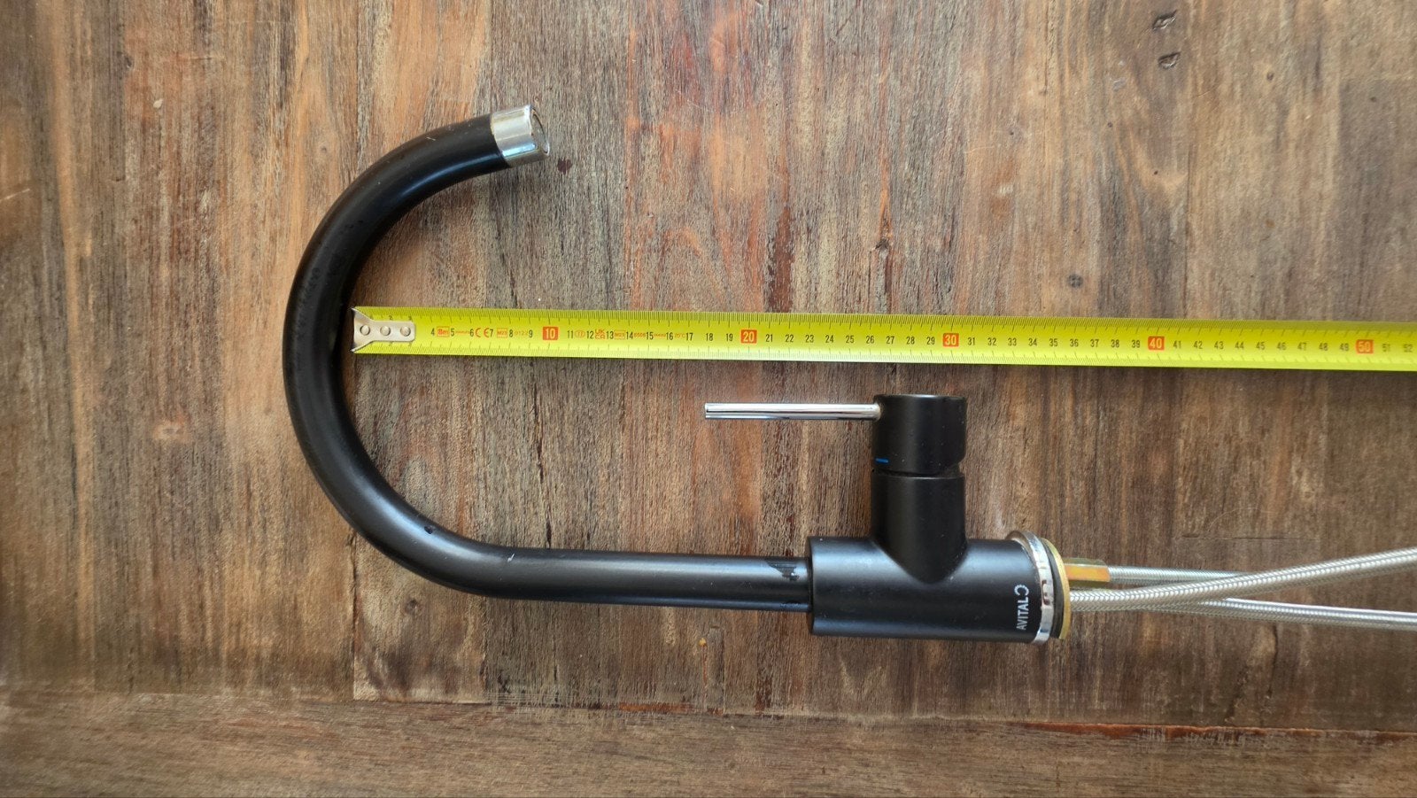 Avital Keukenmengkraan – Zwart – Hoogte 30 cm – Goede staat, Ophalen of Verzenden, Gebruikt, Chroom, Kraan