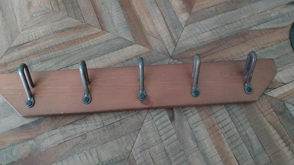 Vintage (wand)kapstok donkerbruin, Ophalen of Verzenden, Gebruikt