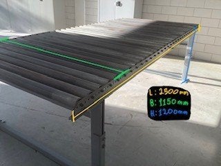 Onaangedreven rollenbaan verstelbare hoogte 250*115*120  cm, Ophalen of Verzenden, Gebruikt