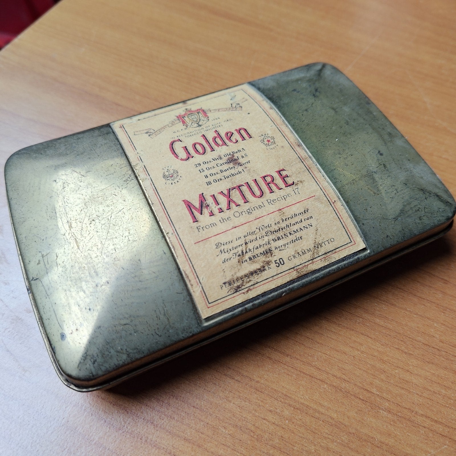Vintage Golden Mixture Tabaksdoos - Brinkmann Bremen, Ophalen of Verzenden
