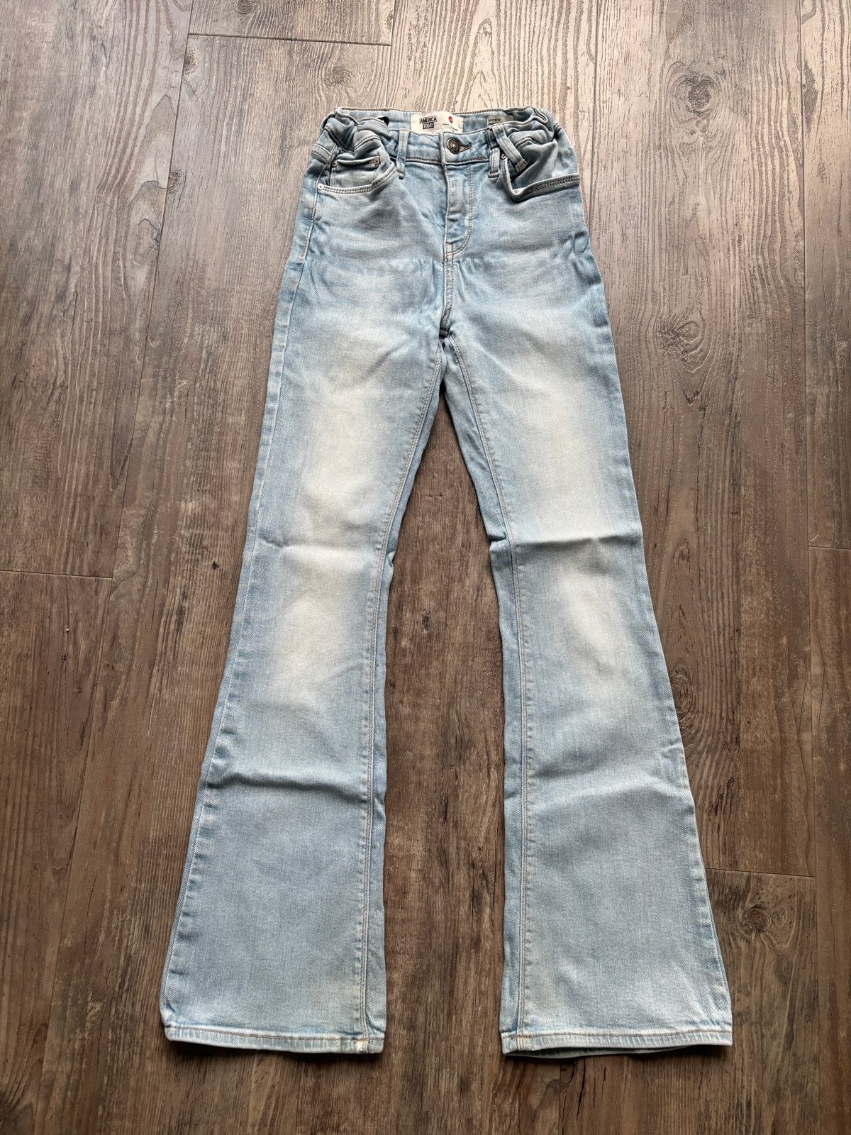 Flared spijkerbroek America Today 146/152, Ophalen of Verzenden, Gebruikt, Meisje, Broek
