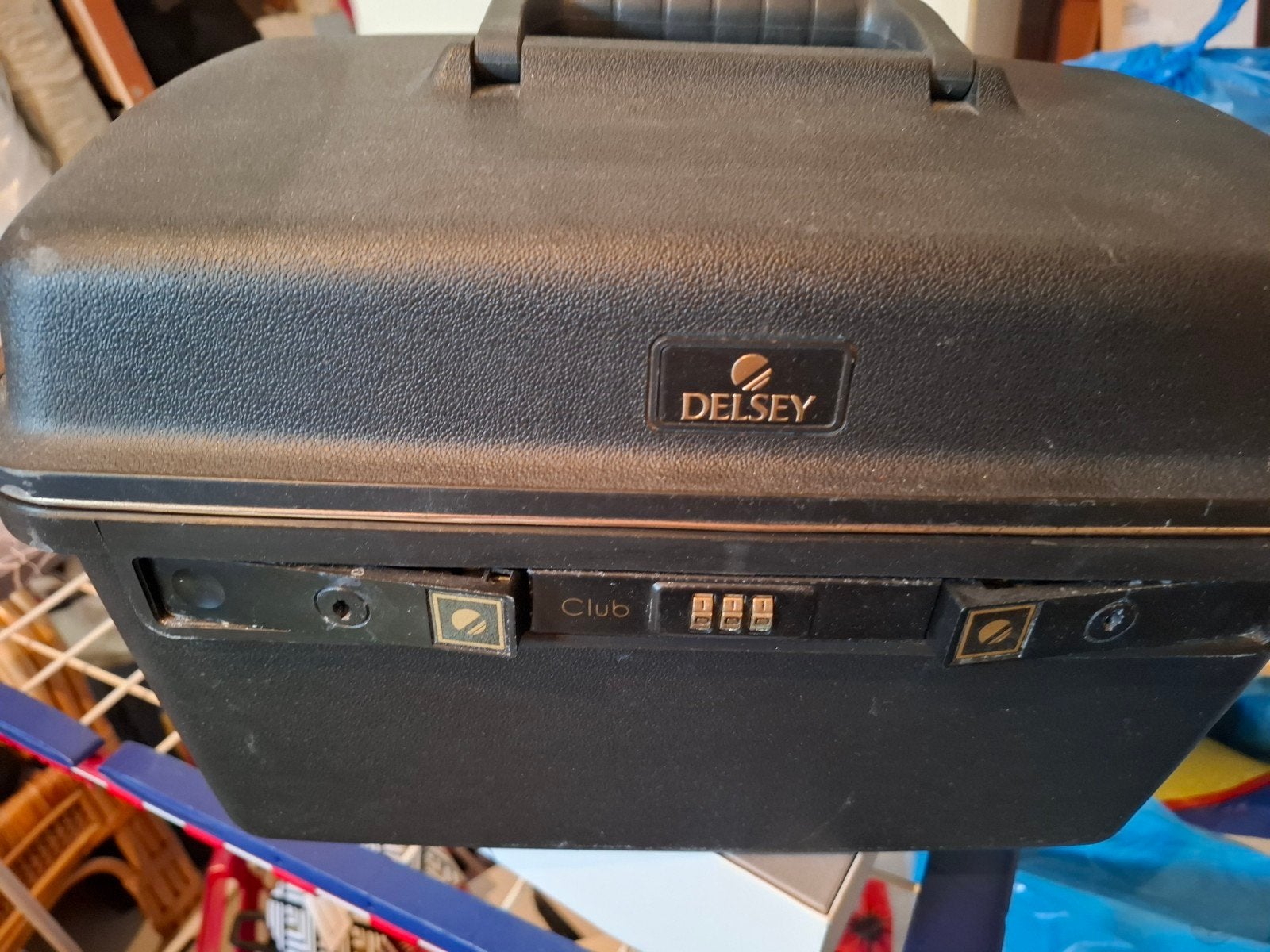 Delsey Club Beautycase Zwart met Slot en Spiegel, Gebruikt, Zwart, Met slot, Ophalen of Verzenden