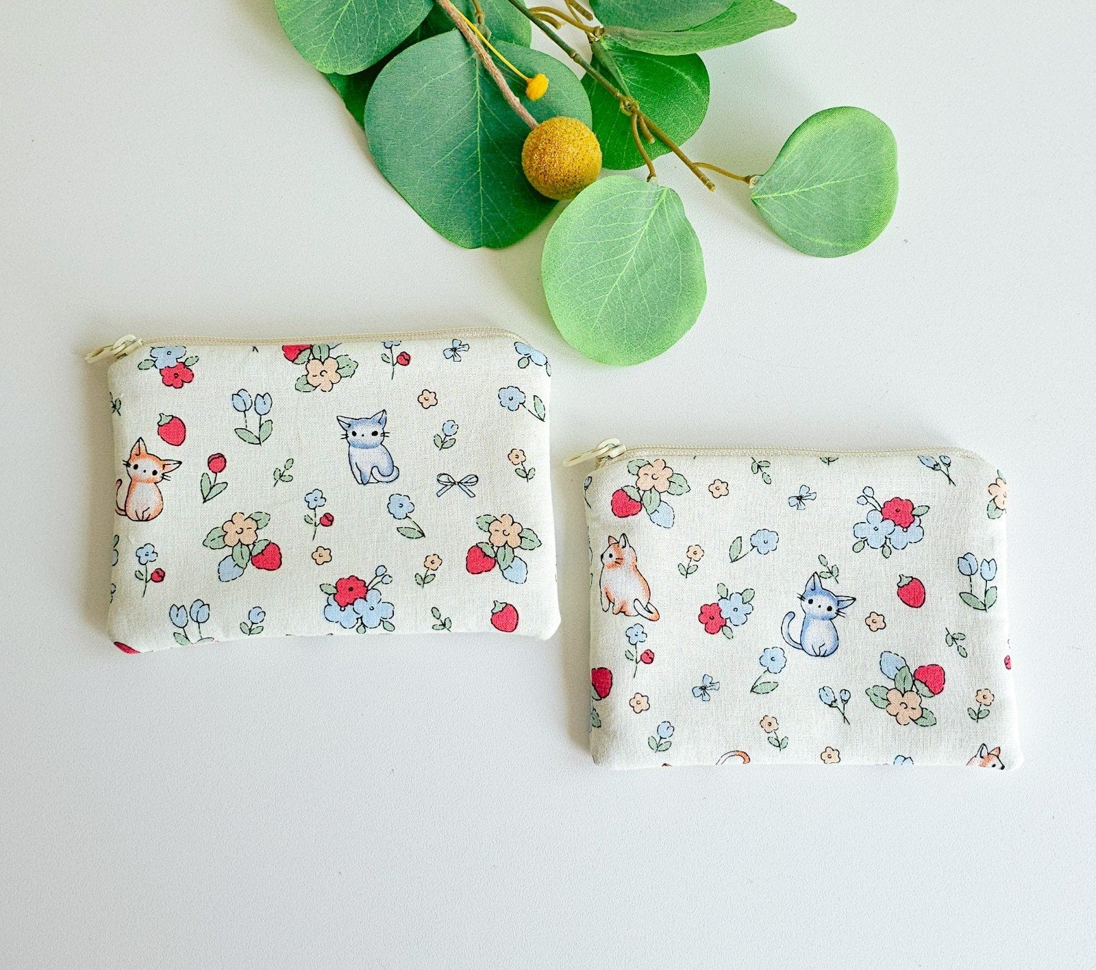 Handmade lovely cat zipper pouch (wallet), Ophalen of Verzenden, Nieuw, Overige materialen