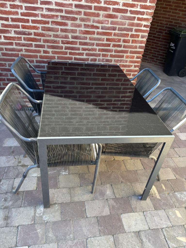 Tuintafel, Ophalen, Gebruikt, Rechthoekig, Metaal