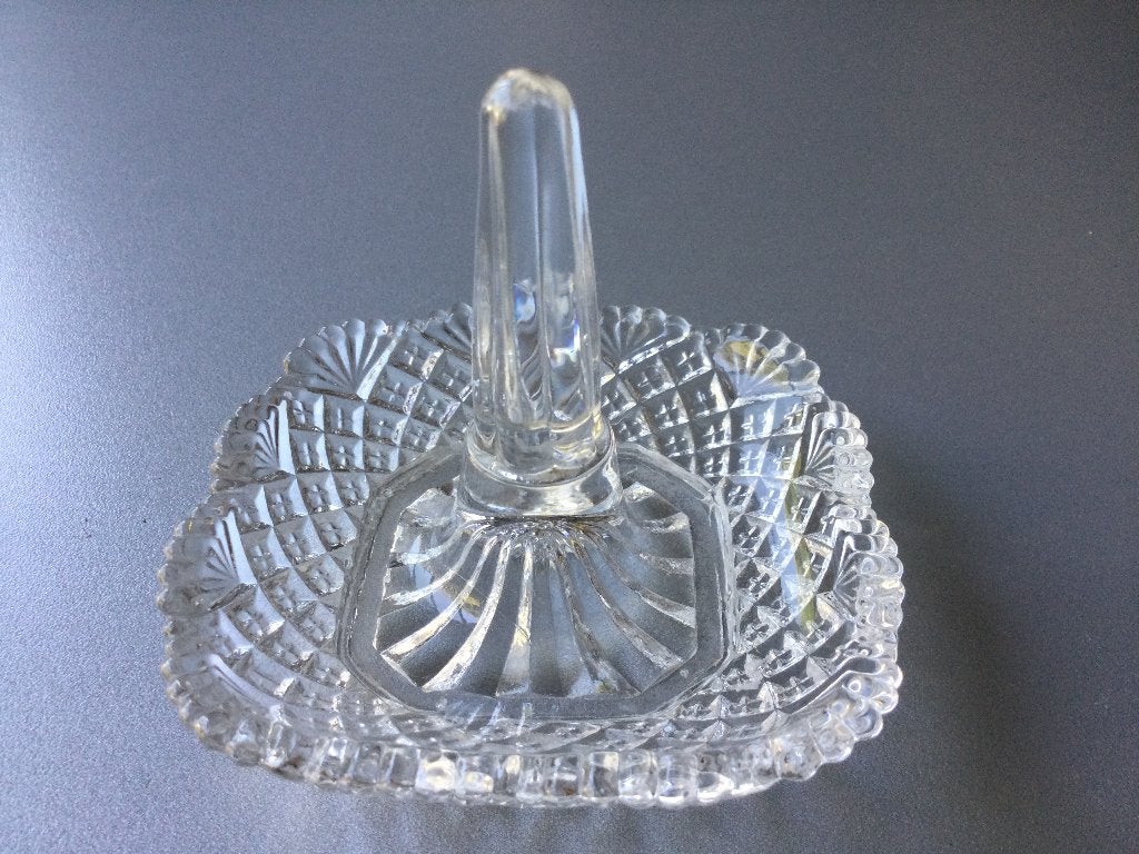 VAL SAINT LAMBERT - Antieke kristallen ringenhouder, Ophalen of Verzenden