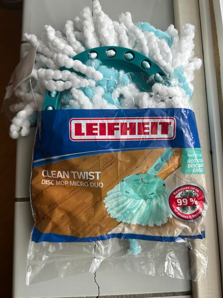 Leifheit disc mop micro duo, Ophalen of Verzenden, Mop of Dweil