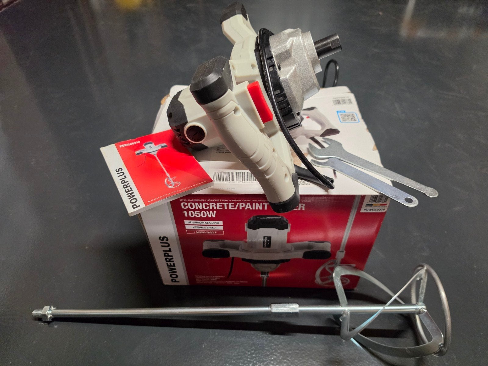 Powerplus Beton/Verf Mixer Zo Goed Als Nieuw, Doe-het-zelf en Verbouw, Gereedschap | Handgereedschap, Ophalen of Verzenden, Zo goed als nieuw