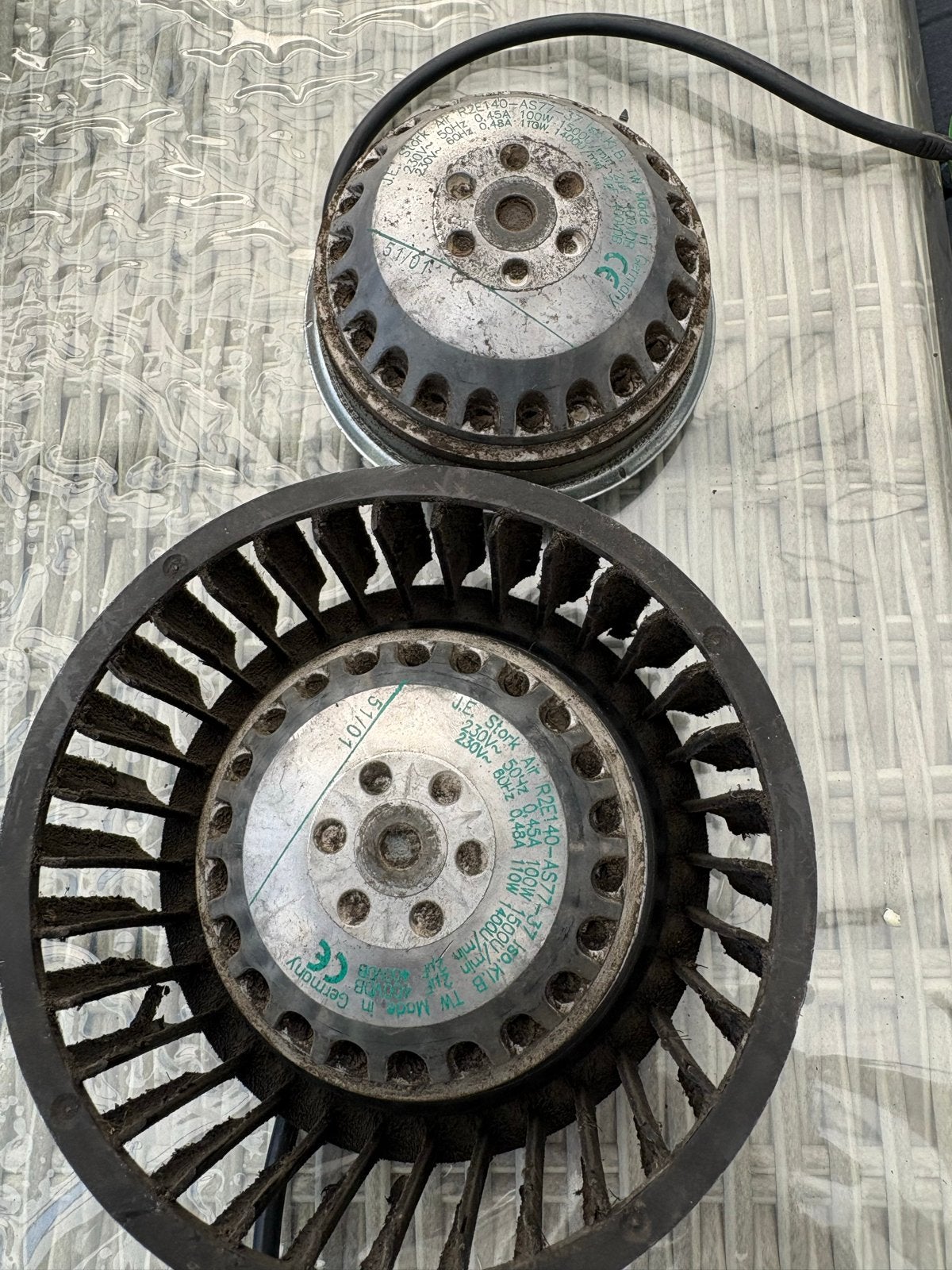 J.E. Stork Air R2E140-AS77-37 ventilator motor, Ophalen of Verzenden, Gebruikt