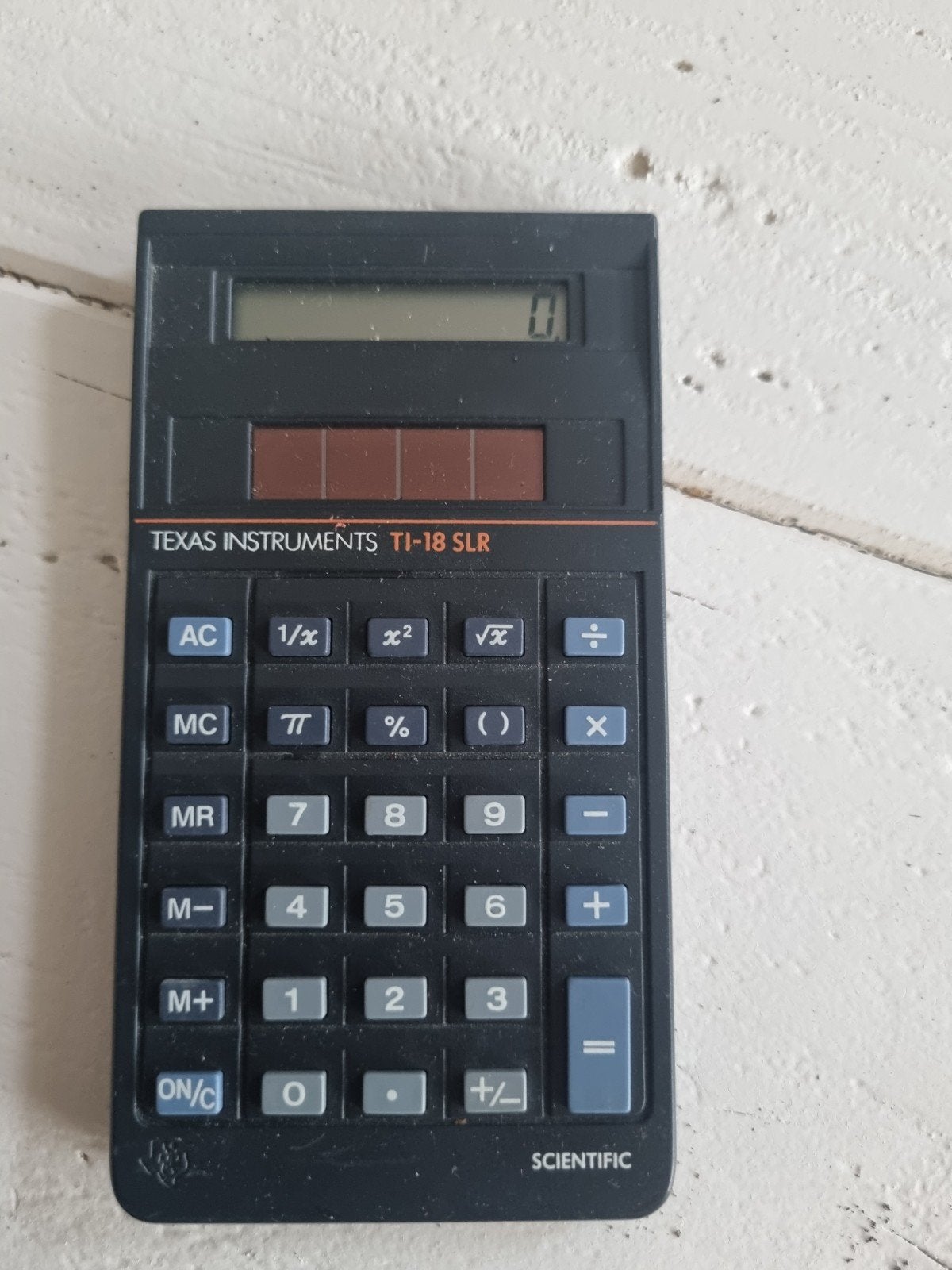 Vintage Texas Instruments TI-18 SLR Rekenmachine (April 1985, Ophalen