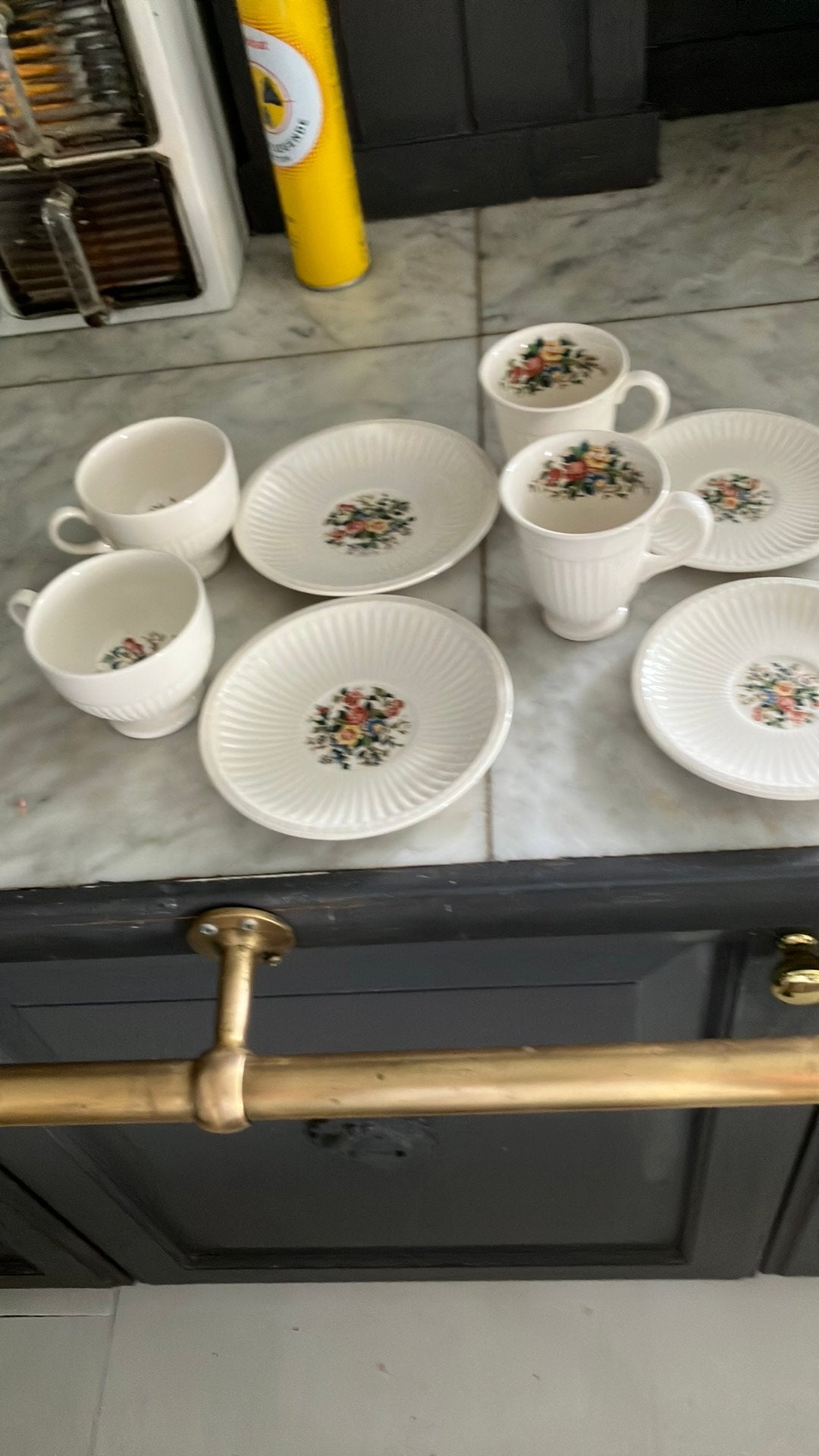 Wedgwood  Conway kopjes en schotels, Verzenden, Zo goed als nieuw, Porselein, Kop(pen) en/of Schotel(s)