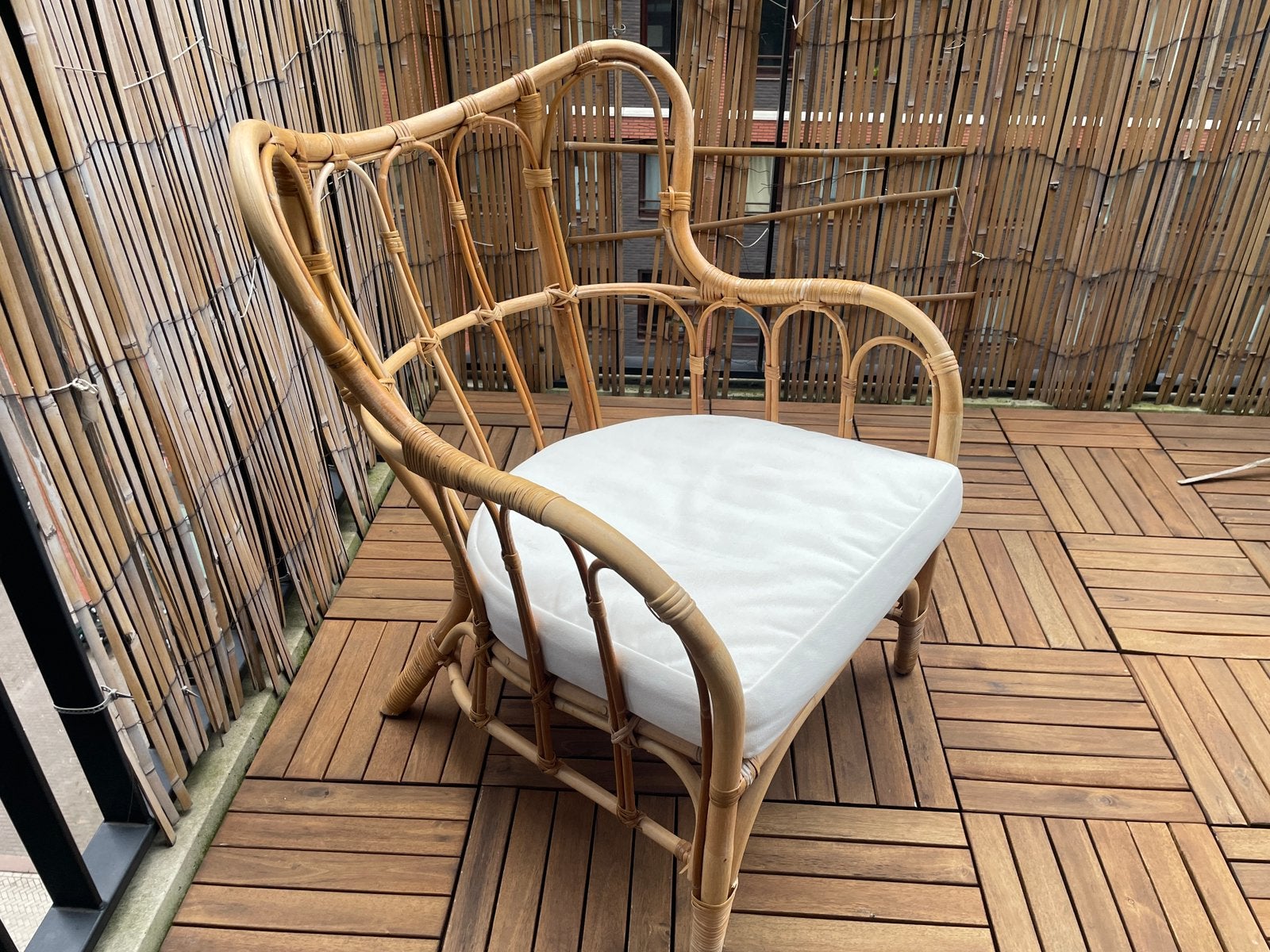 Tuinstoel rotan, Ophalen, Gebruikt, Rotan