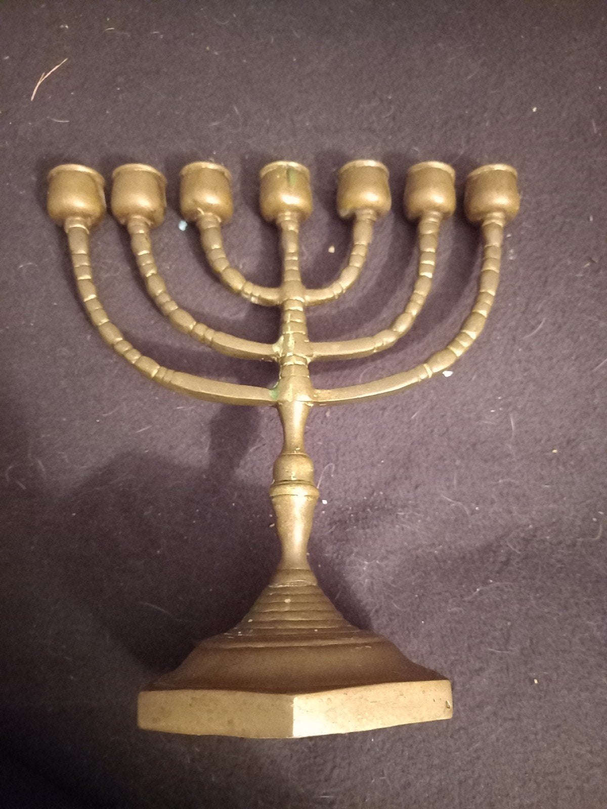 Vintage Koperen Menora - Joodse Kandelaar, Antiek en Kunst, Ophalen of Verzenden
