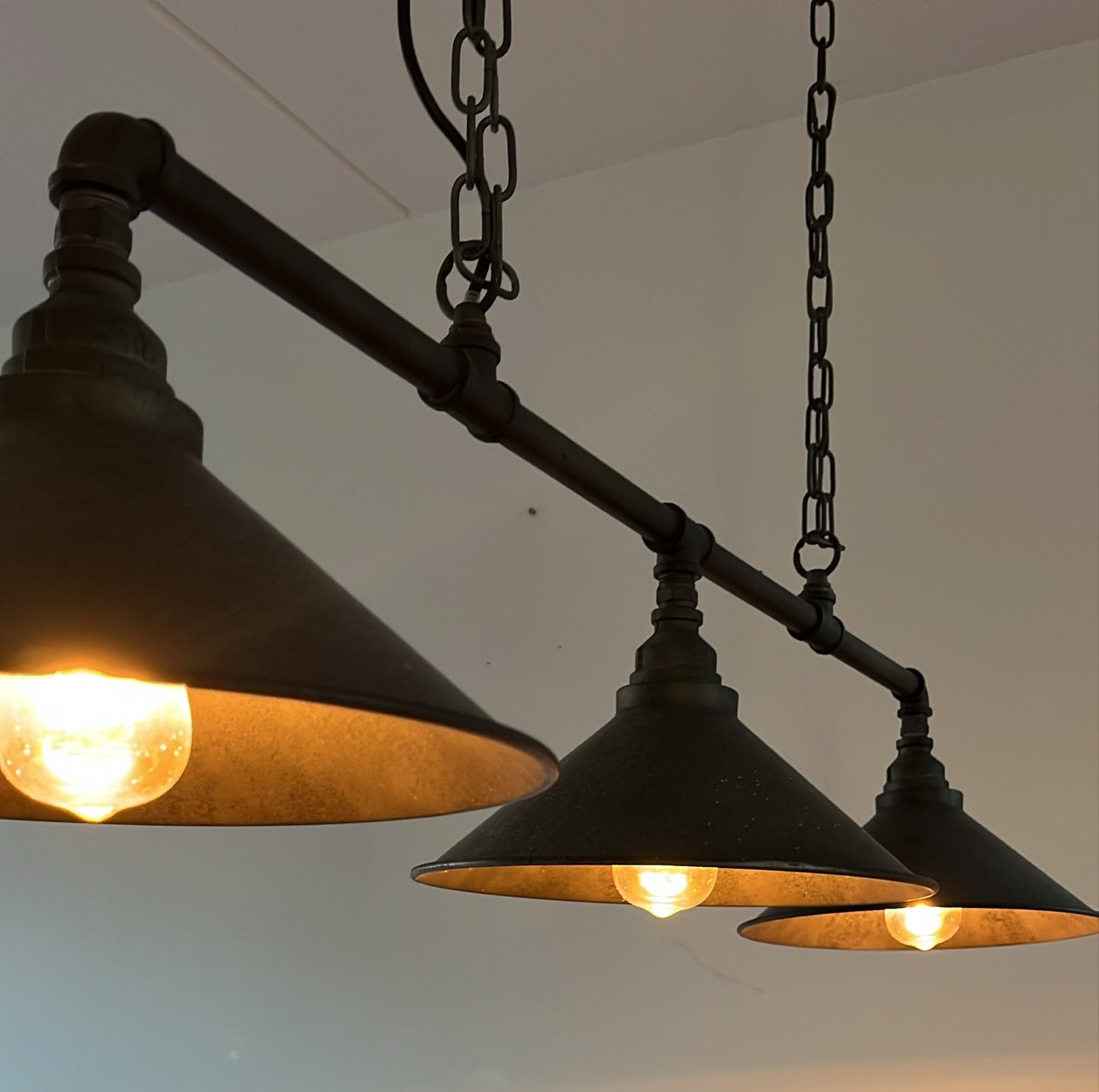 Industriele hanglamp, Ophalen, Gebruikt, Metaal