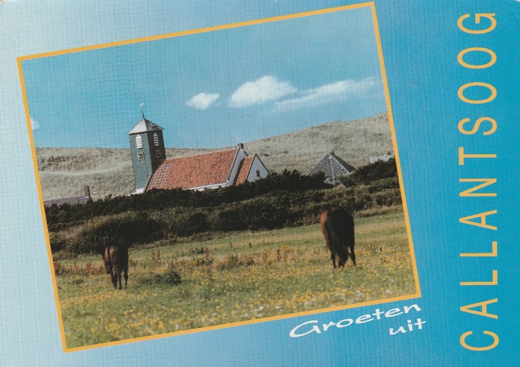 CALLANTSOOG Ned. Herv. Kerk met Paarden Groeten, Verzamelen, Verzenden, 1980 tot heden, Gelopen, Noord-Holland