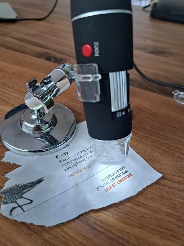 Digitale Microscoop 1600x USB met standaard, Ophalen of Verzenden, Zo goed als nieuw, Afstand