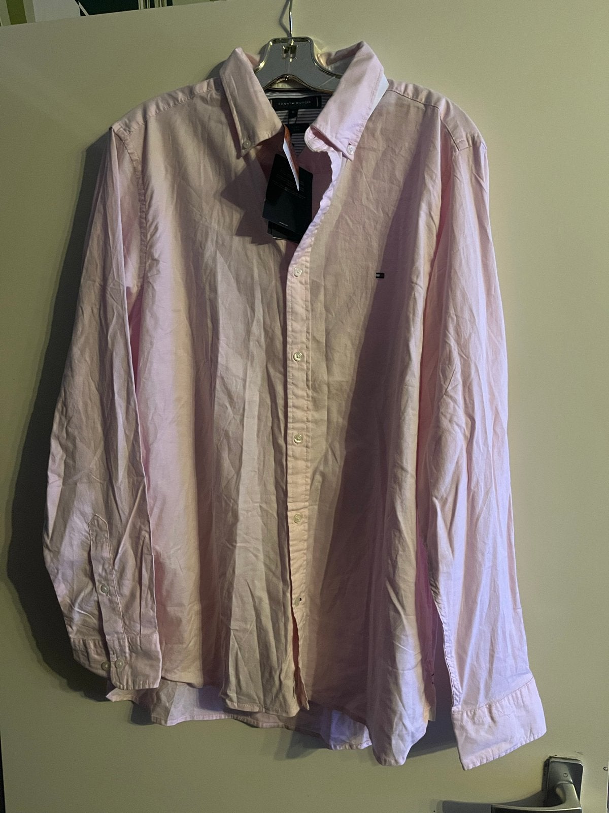 Tommy Hilfiger overhemd roze XL - Nieuw met kaartjes, Ophalen of Verzenden, Nieuw, Roze, Halswijdte 43/44 (XL)