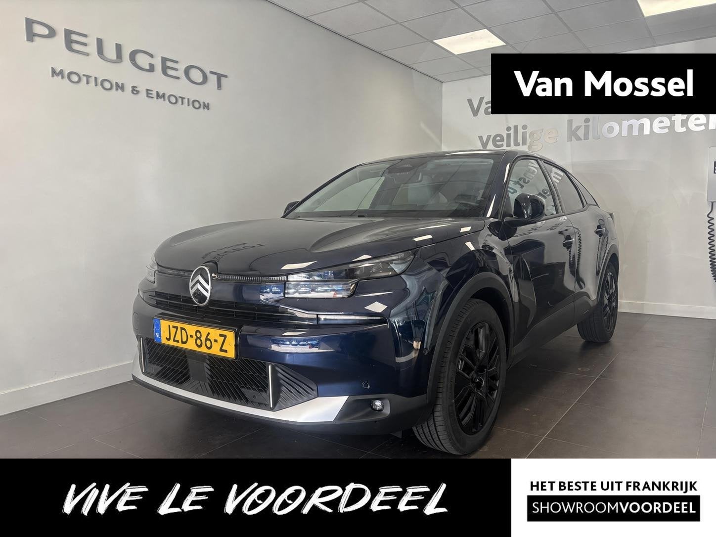 Citroen C4 1.2 Hybrid 145pk Max | Navigatiesysteem full map, Auto's, Euro 6, 1199 cc, Blauw, Leder en Stof