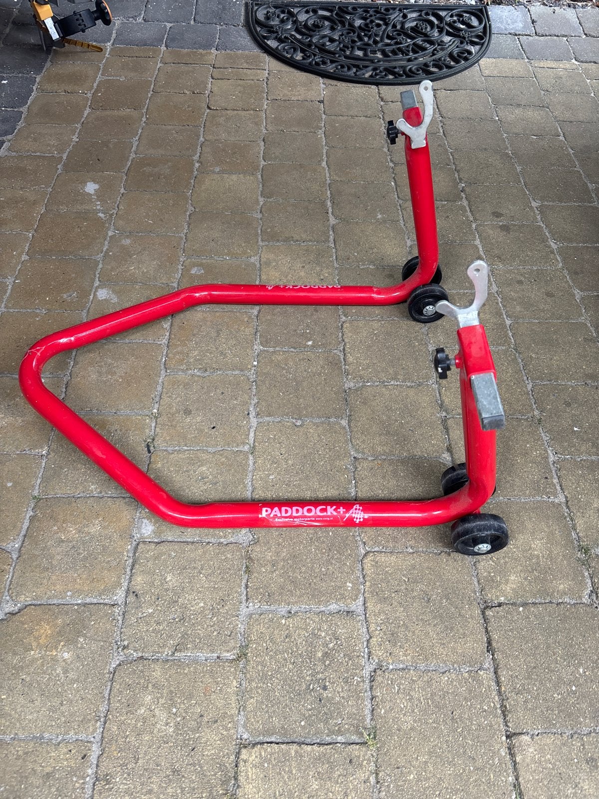 Rode Paddockstandaard (Paddock+) voor Motor, Ophalen, Gebruikt