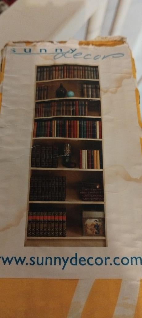 Fotobehang boekenkast 92 cm 210cm lang, Ophalen of Verzenden