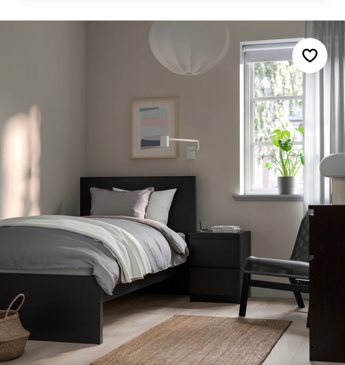 IKEA MALM Bedframe met 2 opberglades, zwartbruin, Huis en Inrichting, Slaapkamer | Bedden, Gebruikt, 90 cm, Eenpersoons, Zwart