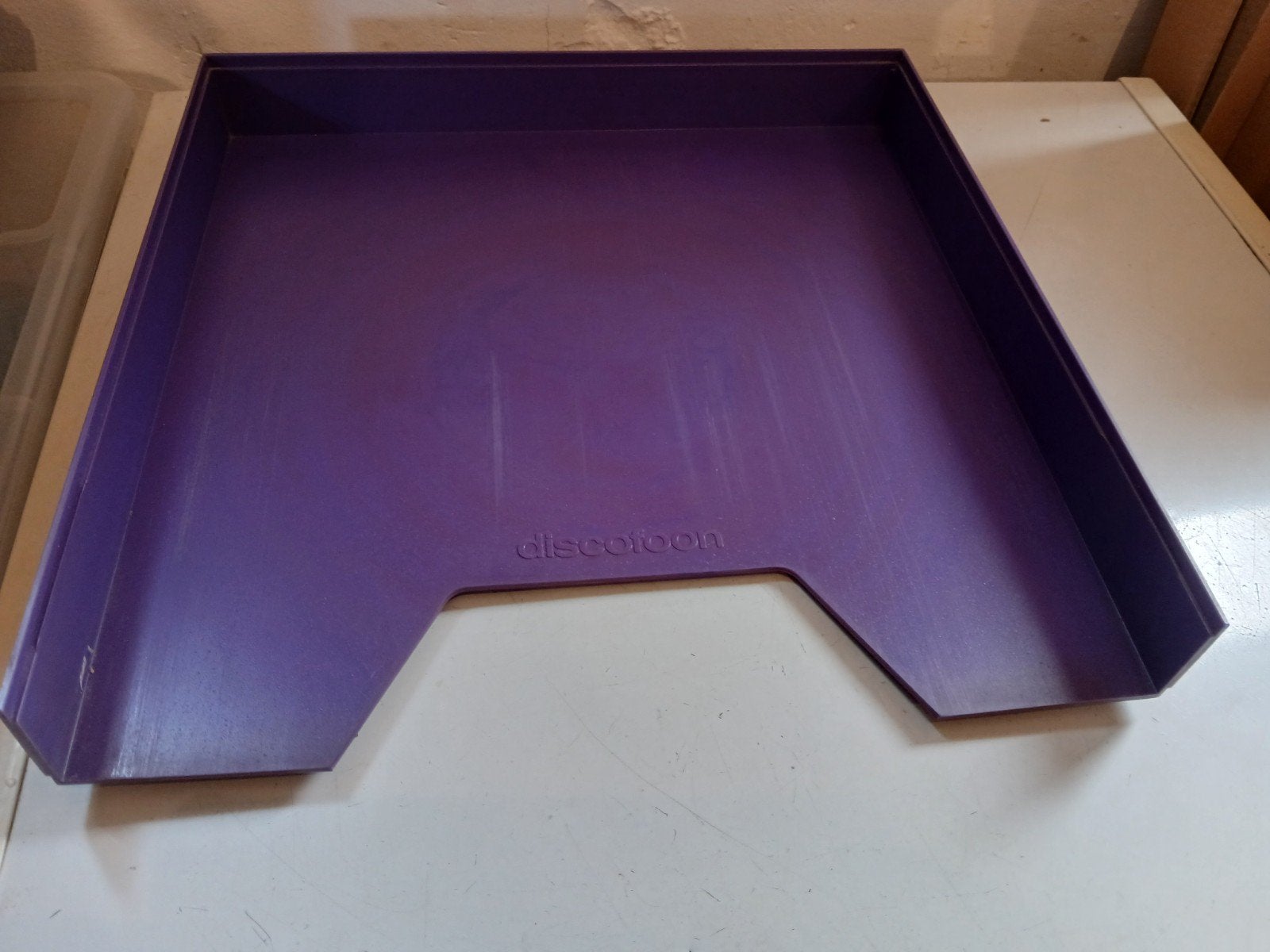 Retro LP Vinyl Platen Houder - Discotroon, Vintage, Gebruikt, Kunststof, Ophalen of Verzenden