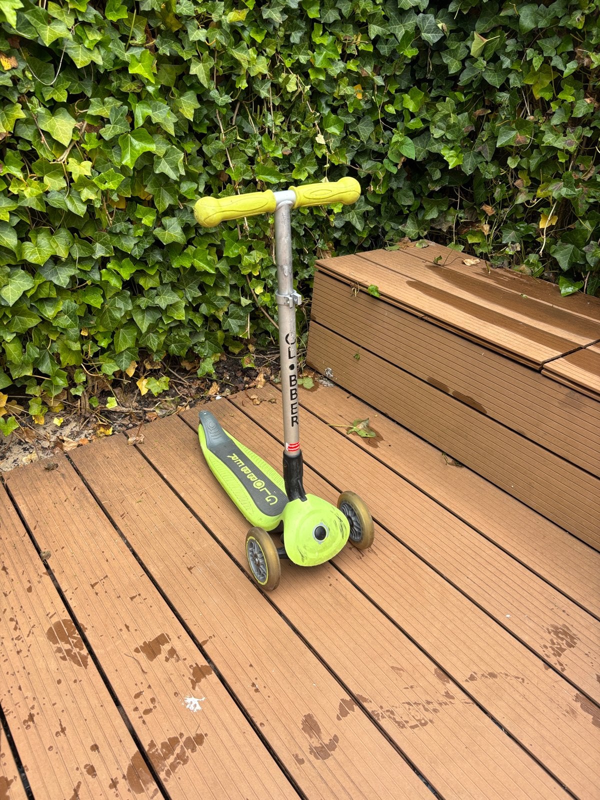 Globber step, groen, 3 wielen, verstelbaar stuur, Ophalen, Gebruikt, Gewone step
