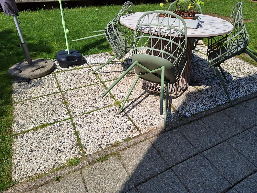 28 grindtegels gratis af te halen, Ophalen, Gebruikt, 5 tot 10 m², Grind