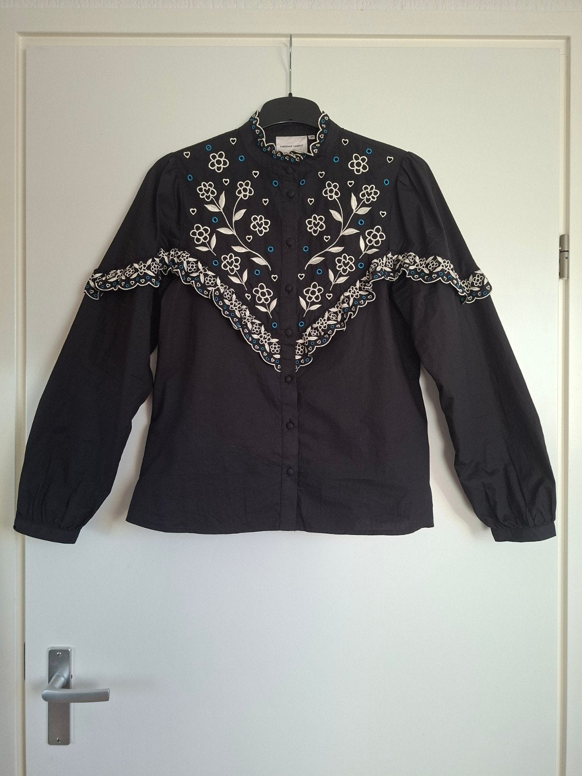 Daila blouse | Fabienne Chapot | maat M/38 |  100% katoen, Maat 38/40 (M), Zwart, Ophalen of Verzenden, Zo goed als nieuw