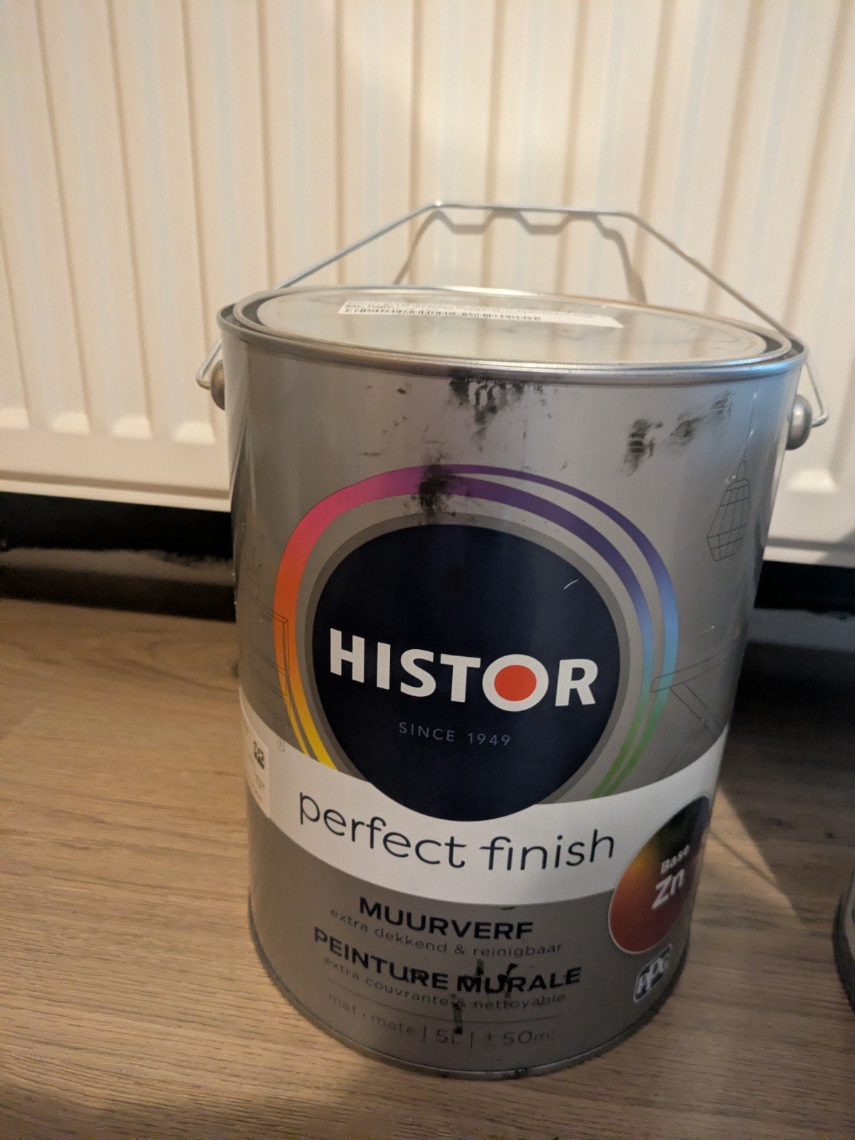 Histor Perfect Finish - 5 Liter, kleur grijs groen /Gesteent, Ophalen, 5 tot 10 liter, Nieuw, Verf
