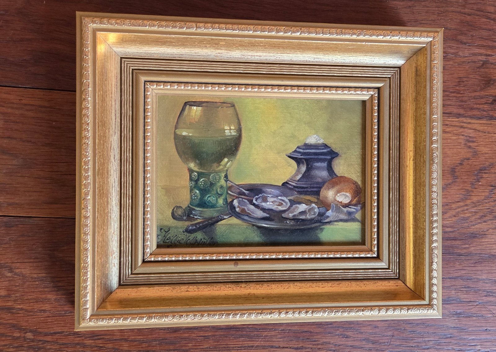 mooi klein stilleven paneel Heiltje Vollmüller (1946–2006),, Antiek en Kunst, Ophalen of Verzenden