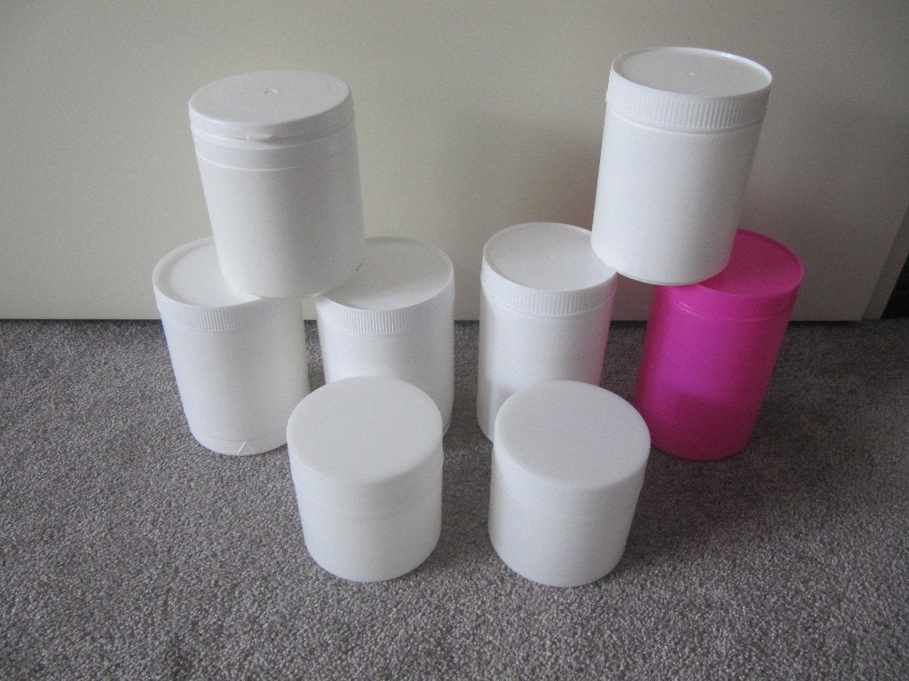 Plastic potten met deksel, Voorraadpot, Ophalen of Verzenden, Zo goed als nieuw, Kunststof