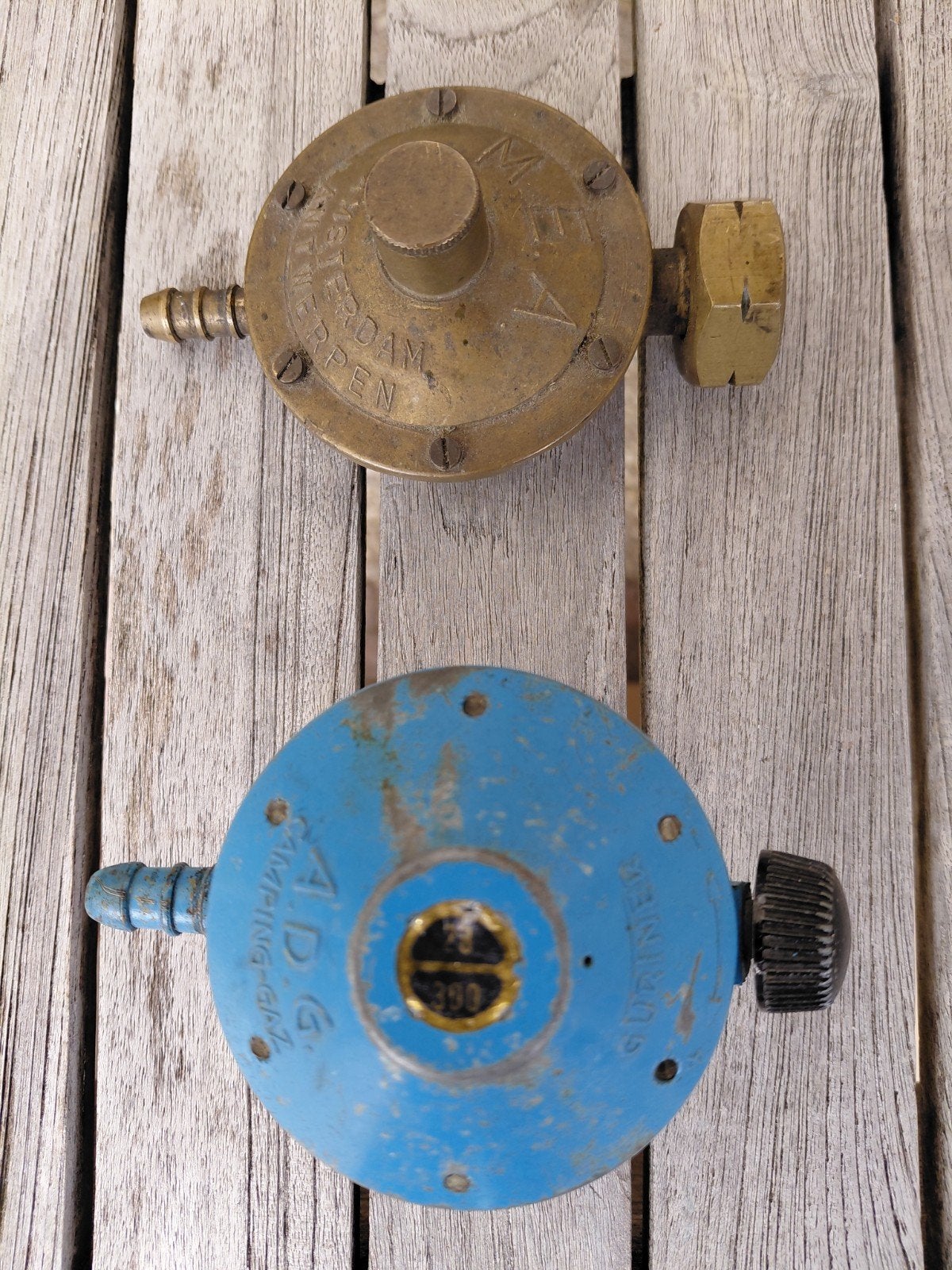 2 gasfles regelaars, Caravans en Kamperen, Ophalen, Gebruikt