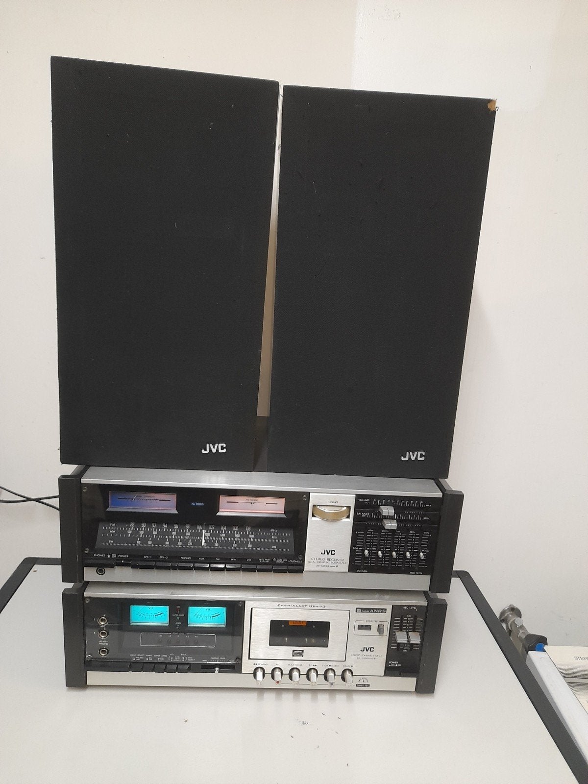 Vintage JVC stereo set, Cassettedeck, Gebruikt, JVC, Losse componenten
