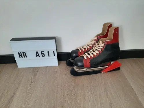 UNIEKE RETRO IJSHOCKEYSCHAATSEN maat 46, Overige merken, Gebruikt, Ophalen of Verzenden, IJshockeyschaatsen