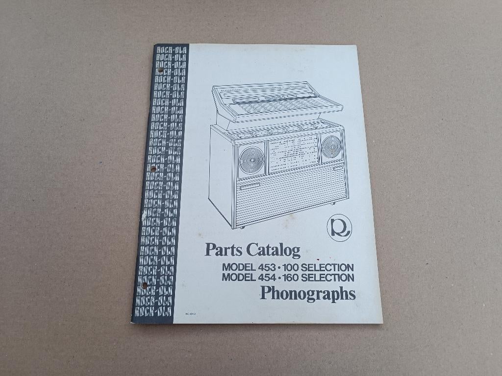 Parts Catalogus Rock-Ola 453/454 (1974) jukebox, Verzenden, Gebruikt, 1950 tot 1960, Seeburg