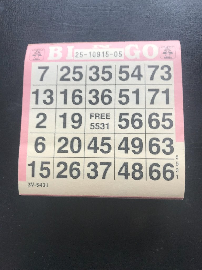Bingo kaarten, Ophalen, Nieuw