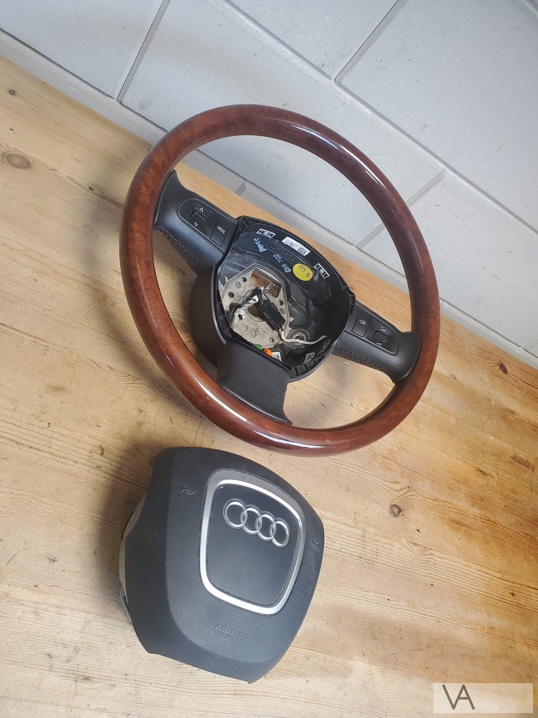 Audi A6 4f 2004 - 2011 houten stuur met airbag 4f0419091AR, Gebruikt, -, -, -