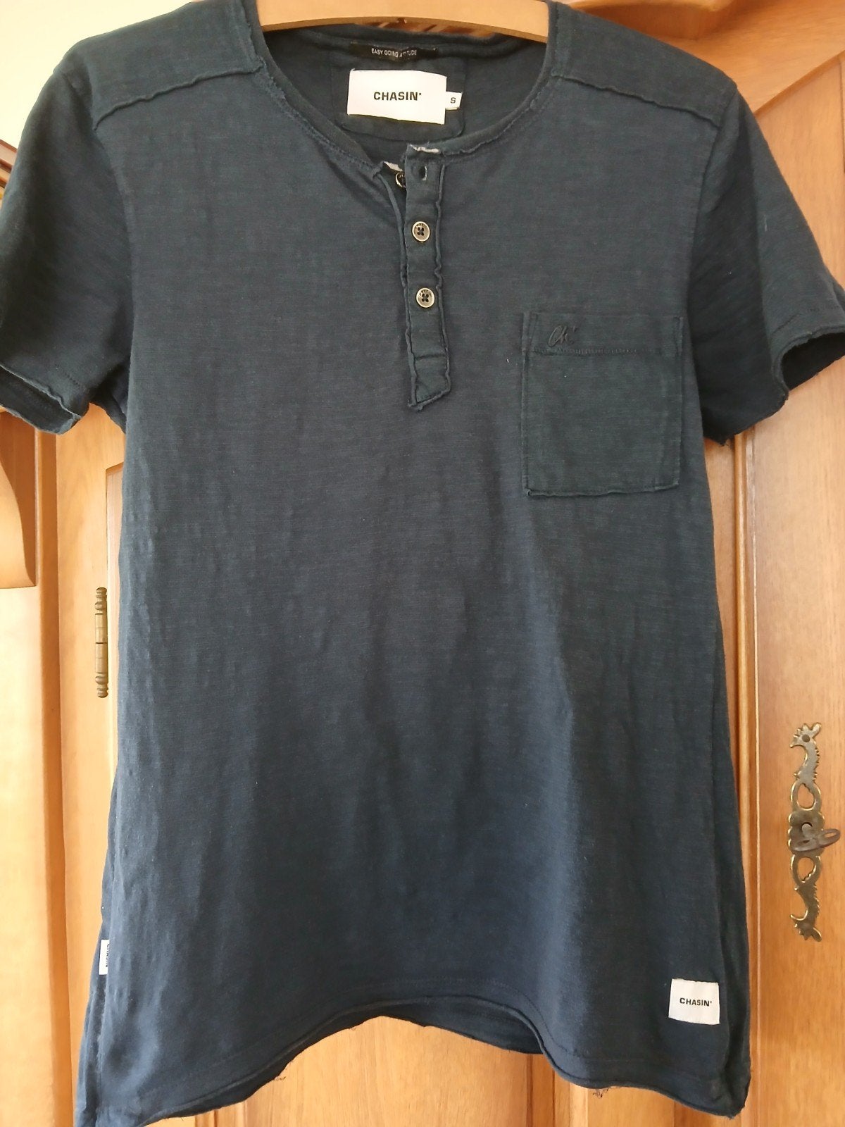 Leuk donkerblauwe Chasin shirt in maat S., Kleding | Heren, Ophalen, Chasin, Blauw, Zo goed als nieuw
