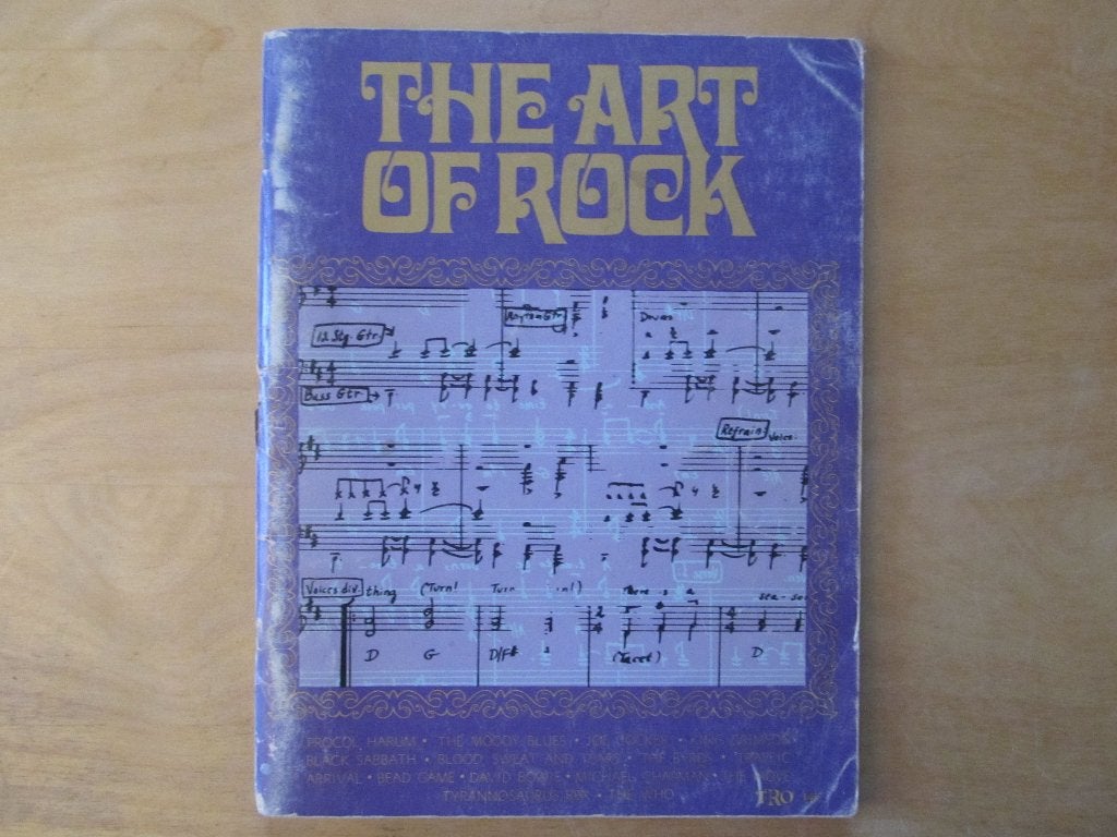 Songbook The art of rock King Crimson Traffic Black Sabbath, Muziek en Instrumenten, Gebruikt, Gitaar, Ophalen of Verzenden, Artiest of Componist