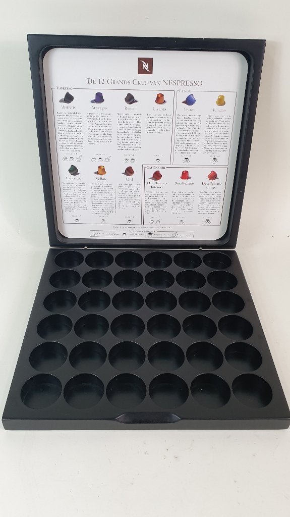 Nespresso doos voor 36 cups, presentatie kist, zwart. 8A7, Tweedehands verkoop, Tweedehands verkoop, Gebruikt, Ophalen of Verzenden