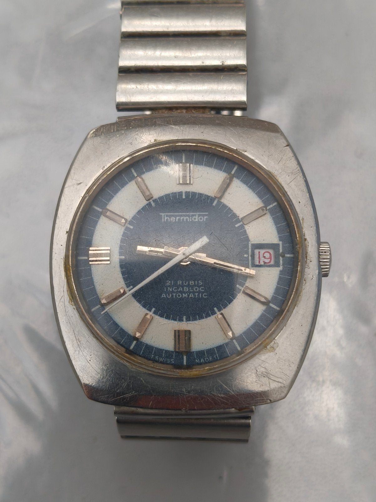 Thermidor Automatisch Horloge - Vintage Heren Polshorloge, Overige merken, Staal, Gebruikt, Staal