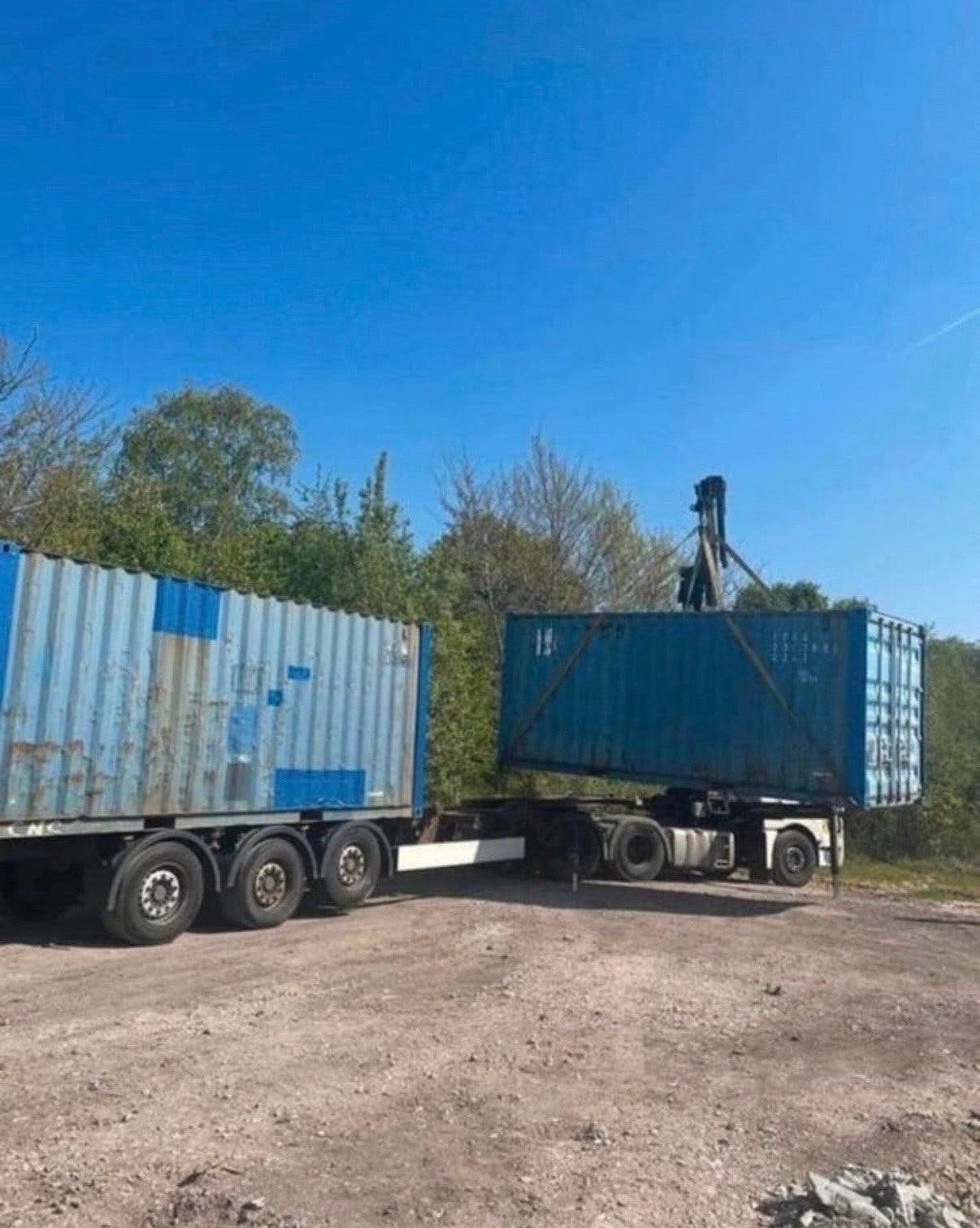 20ft Blauwe Opslagcontainer - Veelzijdig en Lekvrij, Ophalen