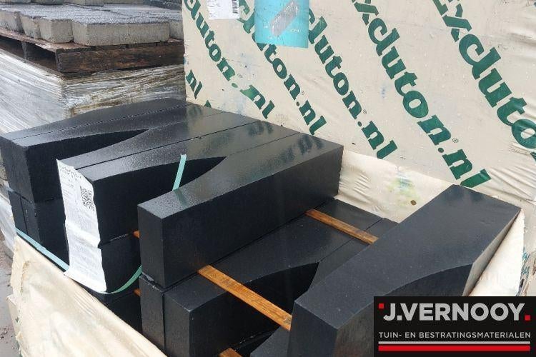 Nieuwe stapelblokken 15x15x60cm antraciet met glooiing, Ophalen, Blok, Nieuw, Beton