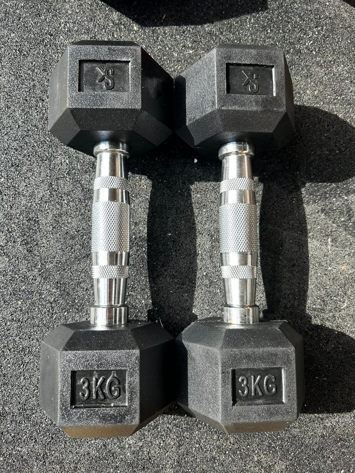 Hexa Dumbells set 3 kg, Ophalen, Nieuw, Dumbbell