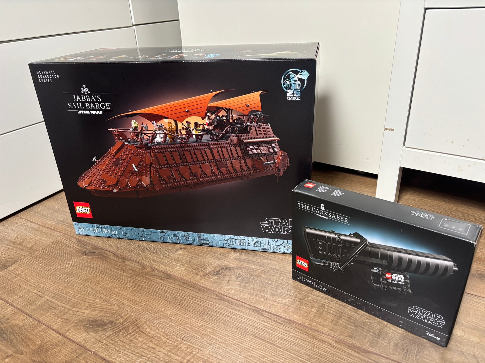 Lego Star Wars 75397 + 40917 Jabba’s Sail Barge + Dark Saber, Lego, Nieuw, Ophalen of Verzenden, Complete set