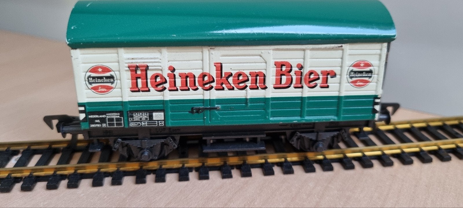 Fleischmann Heineken bier koelwagen NS, Gebruikt, Gelijkstroom, Fleischmann, Ophalen of Verzenden