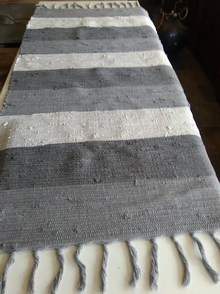 vloerkleed krimlind zwart/grijs 65x140cm, Zwart, 200 cm of meer, Zo goed als nieuw, Rechthoekig