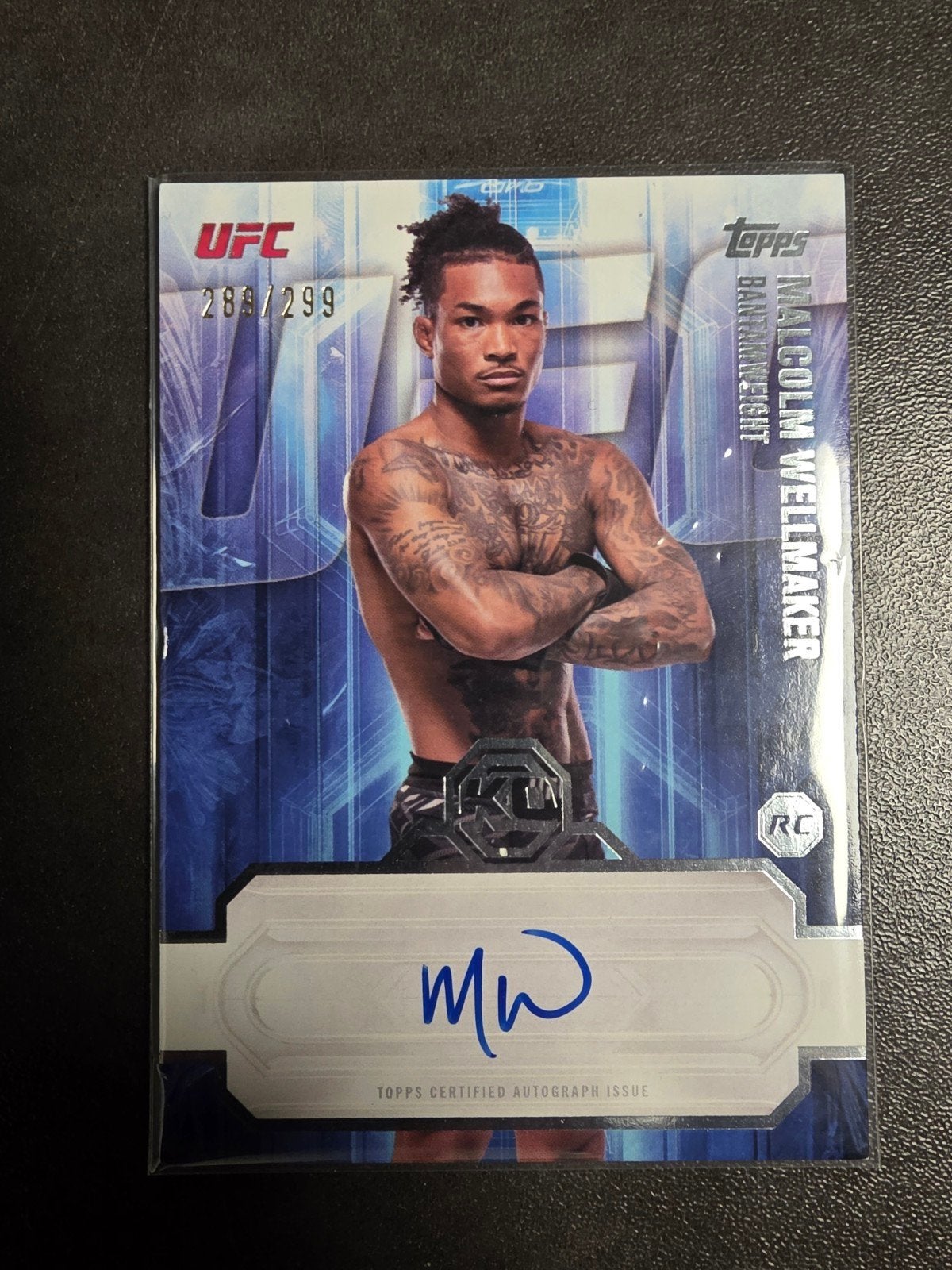 Malcolm Wellmaker UFC Autograph Kaart - 2026 Topps Knockout, Ophalen of Verzenden, Zo goed als nieuw, Losse kaart