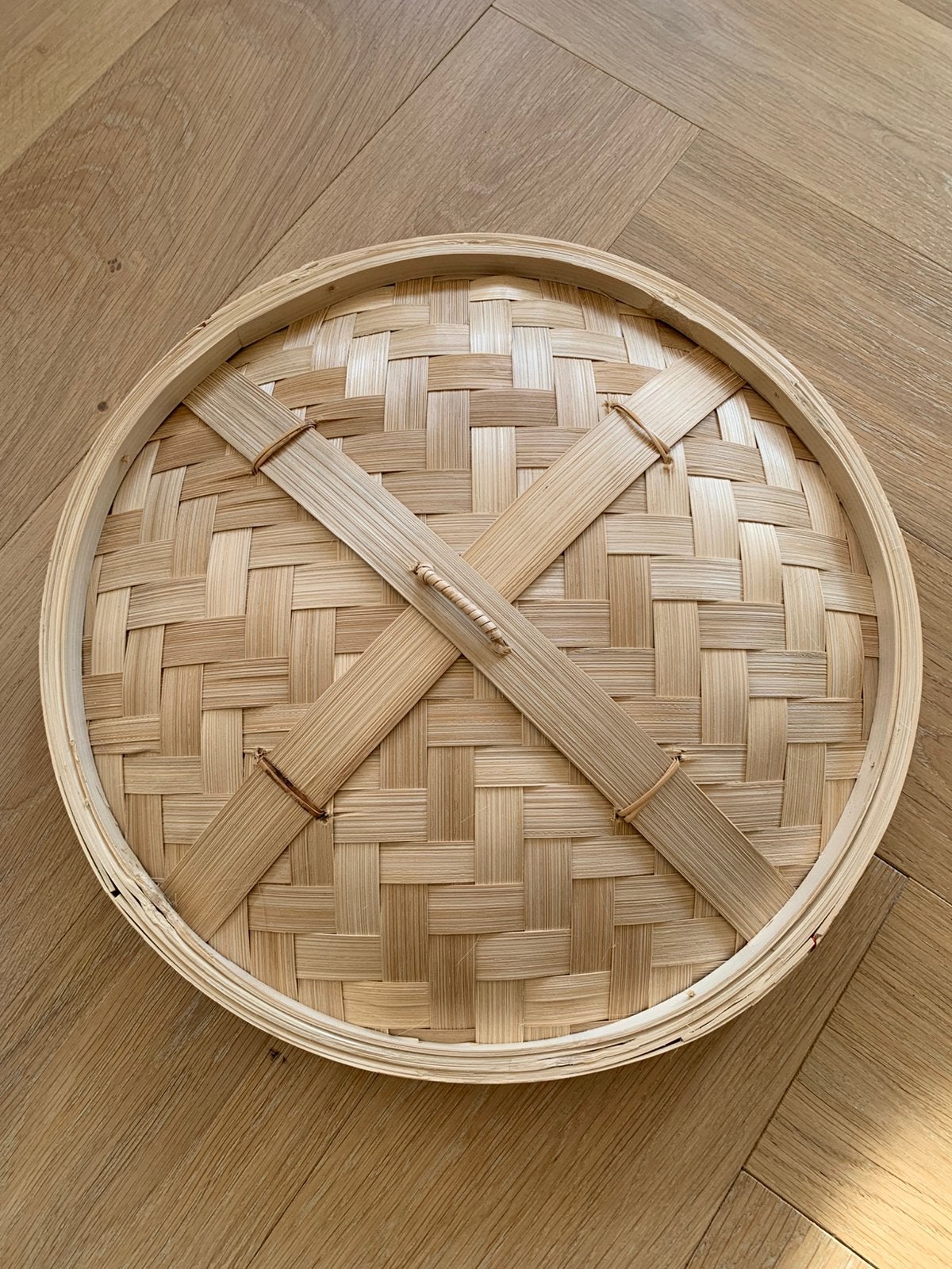 Mooie grote mooie bamboe stoomdeksels - diameter is 37cm, Ophalen of Verzenden, Nieuw, Natuurlijk materiaal, Wandbord of Wandpaneel