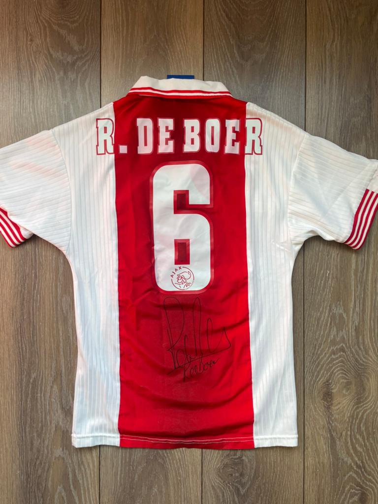 Gesigneerd Ajax shirt de Boer, Ophalen of Verzenden, Zo goed als nieuw, Shirt